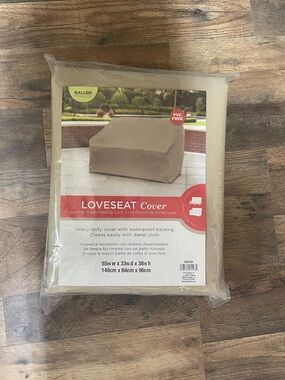 Tan Loveseat Cover - Heavy-Duty Waterproof Protection